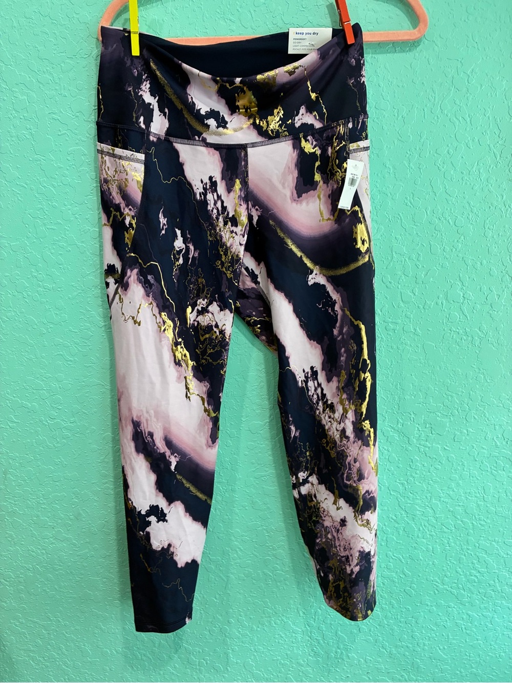 Women’s Marble Active 7/8 Leggings L power soft old navy high rise compression